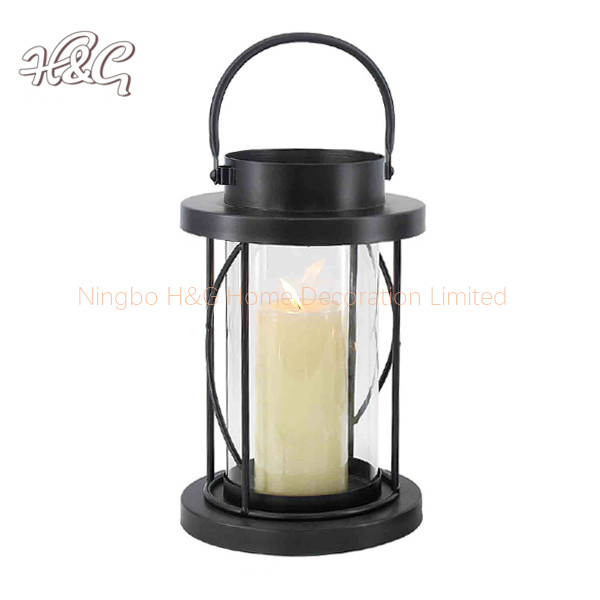 Black Home Home Decorative Hurricane Lantern