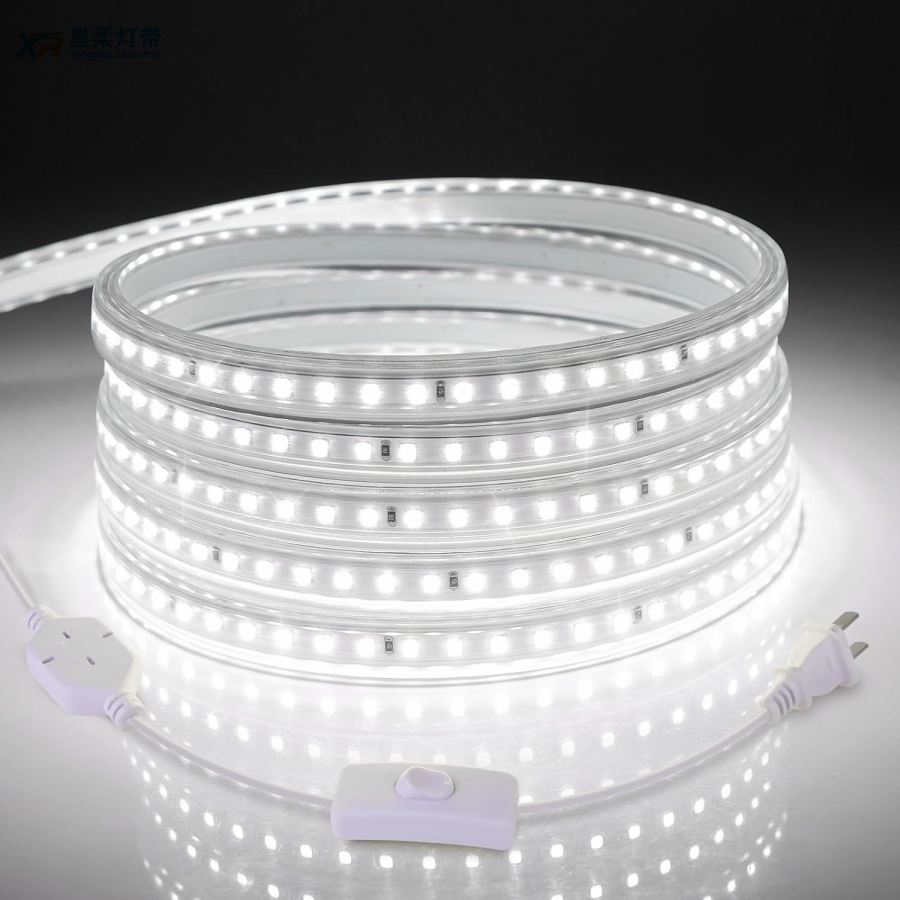 Landscape Pathway Lighting with Flexible 220V LED Ribbon Warm White 50m