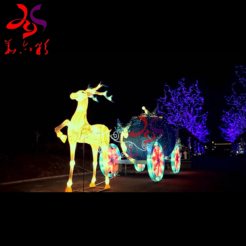 Outdoor Handmade Customized Deer Animal Decorative Lantern