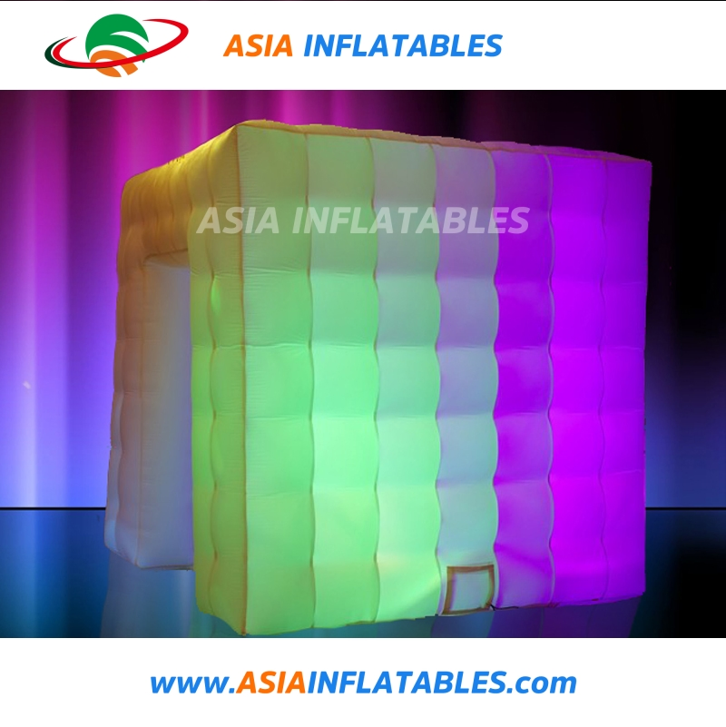 White LED Light Air Tight Tent, Inflatable Cubic Tent Events