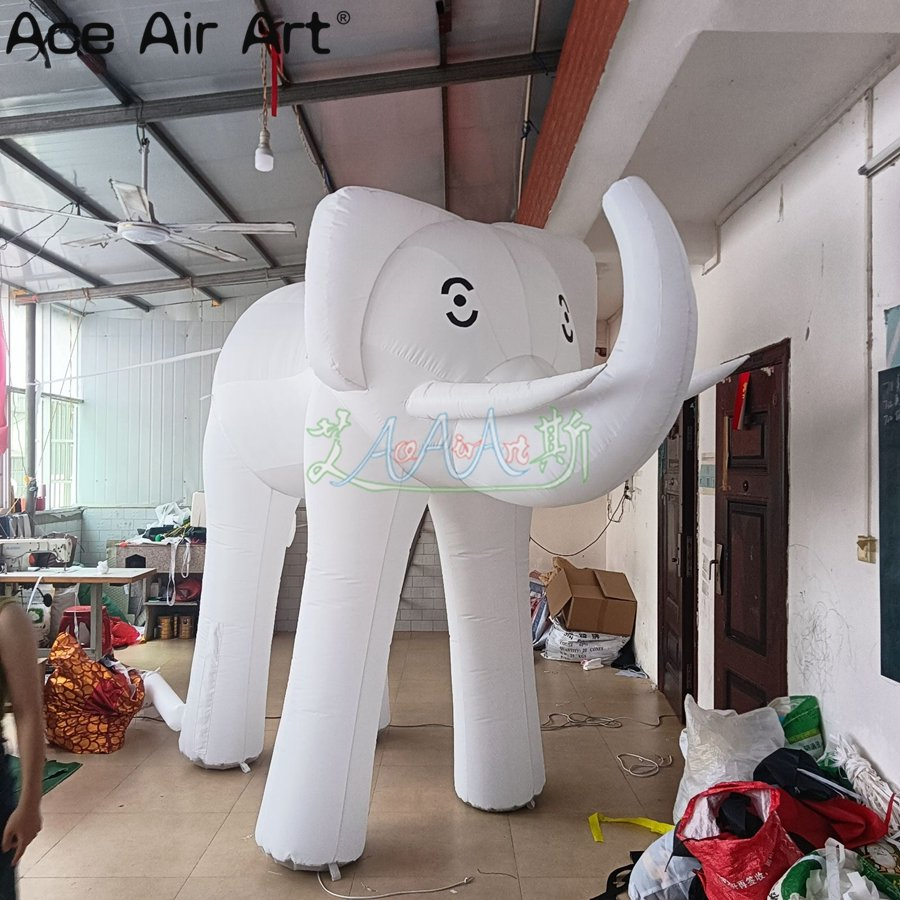 Inflatable White Elephant Indoor Outdoor Decoration Commercial Event
