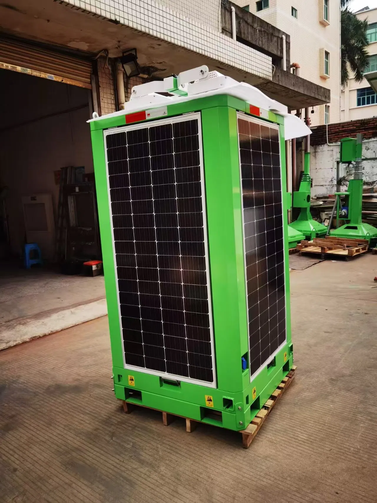 Solar Security Mobile Lighting Tower Unit Cube for Suburban Lighting