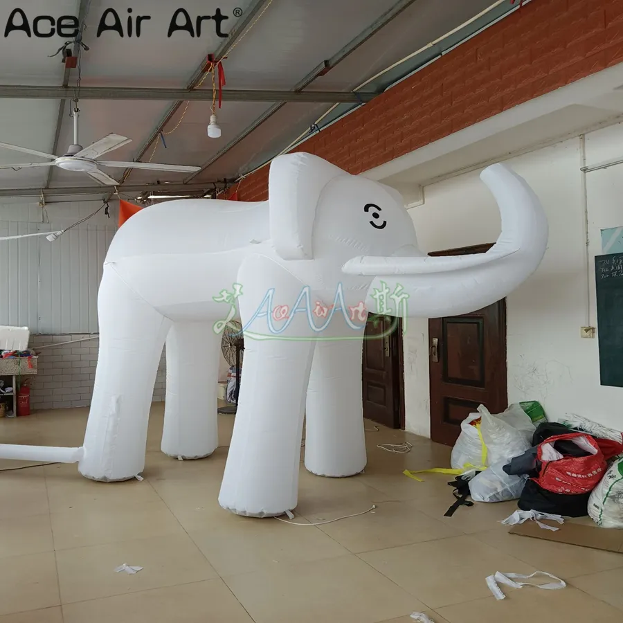 Inflatable White Elephant Display