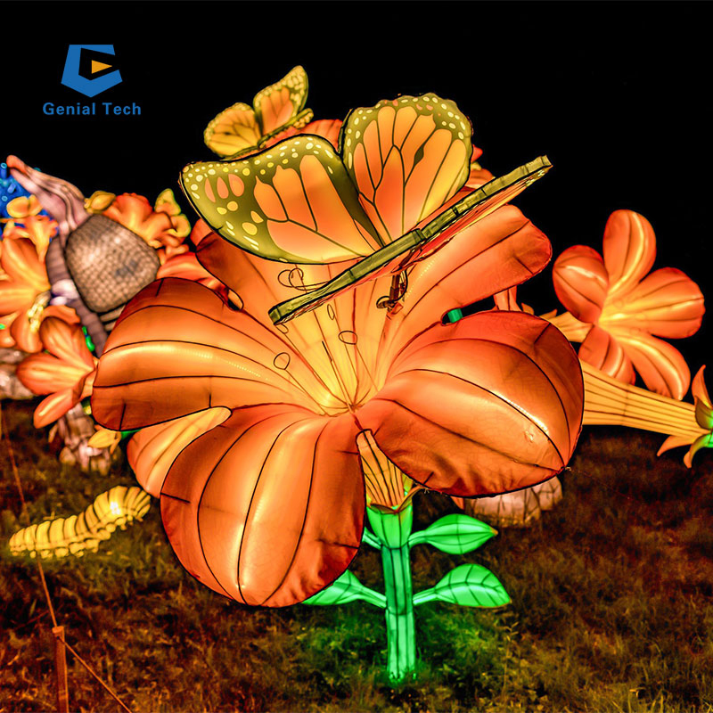 Costomized Festival Lantern Outdoor Waterproof Decorative Lanterns Exhibition Flower Lantern