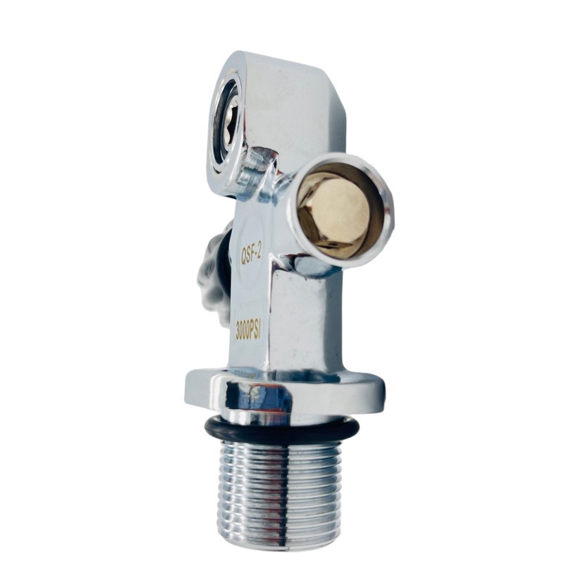 3000psi 3/4"-14npsm Cga580 Chrome Plated Brass Body Scuba Diving Yoke DIN Underwater Air Gas Breathe Equipment Adaptor Tank Bottle Carbon Fiber Cylinder Valve