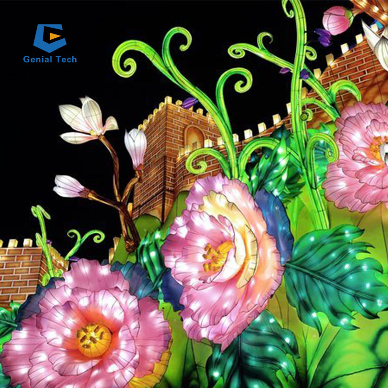 Costomized Festival Lantern Outdoor Waterproof Decorative Lanterns Exhibition Flower Lantern