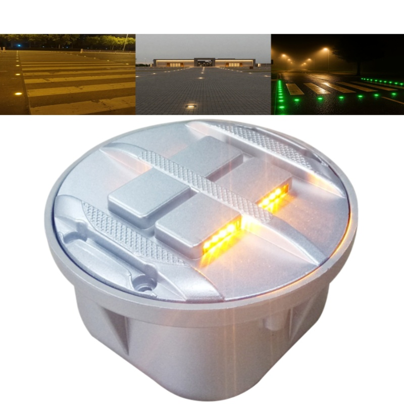 Solar Powered LED Road Stud Cat Eye Underground Traffic Safety Lighting