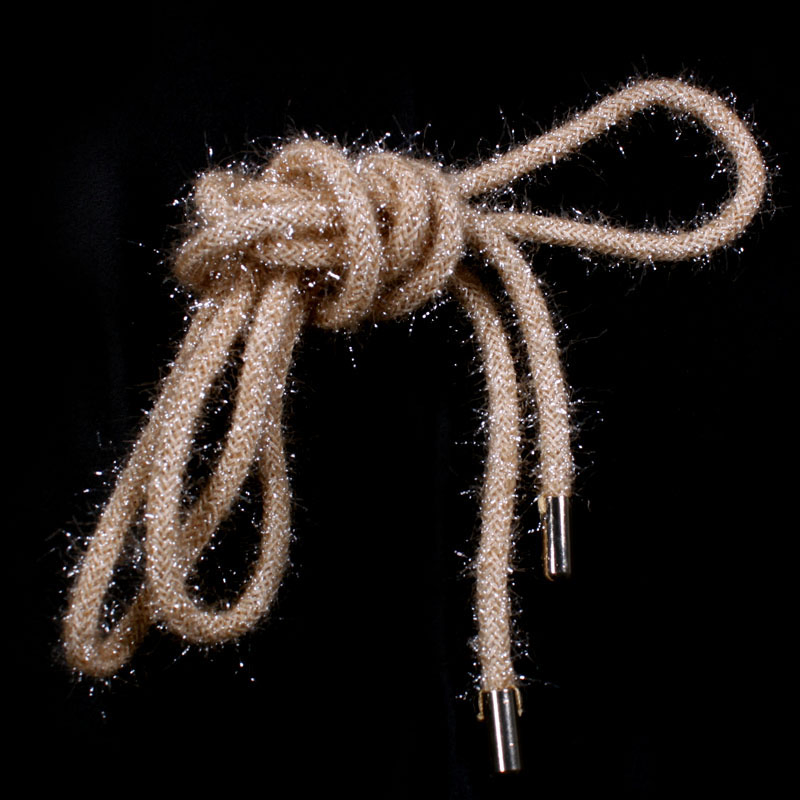 Wholesale Adjustable Hoodies Draw String Cord Custom Cotton Round Shiny Drawcord String with Silver Screw Aglets