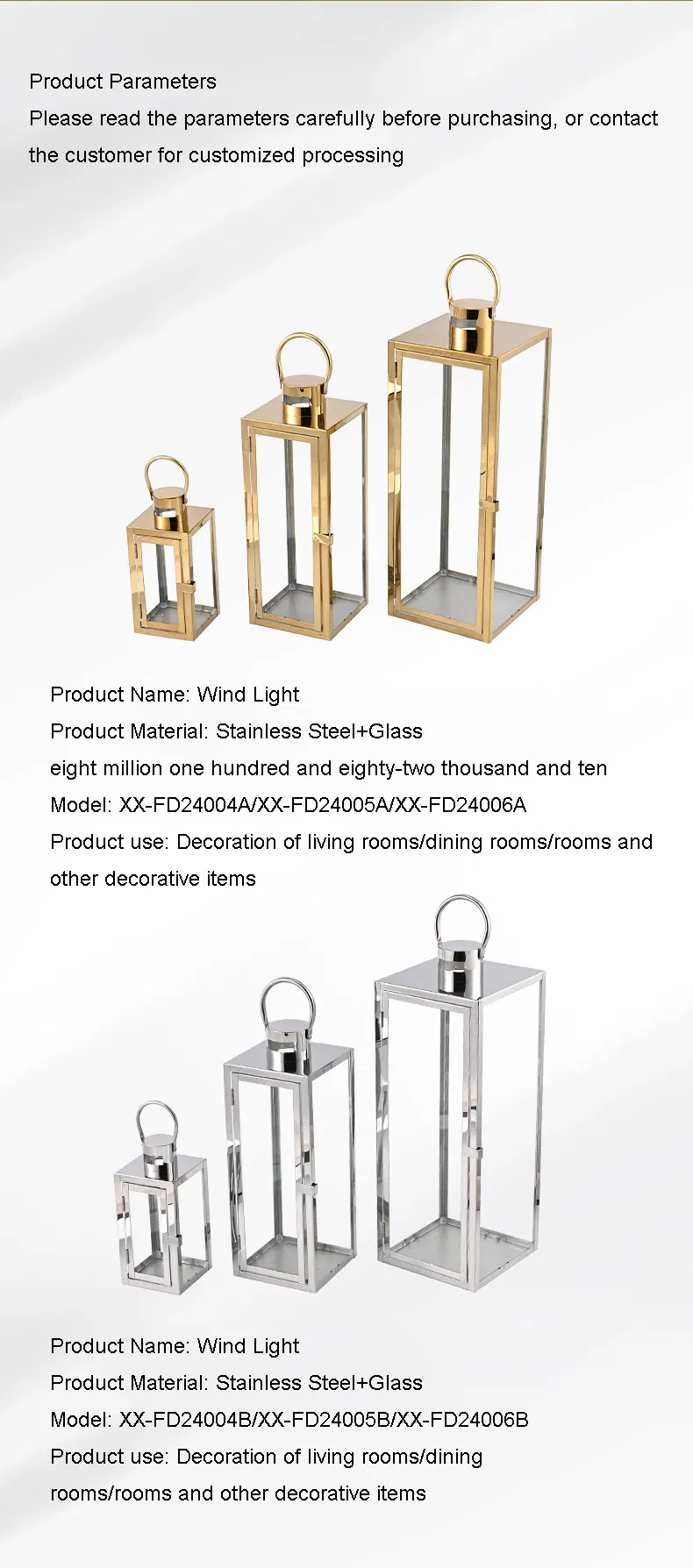 Modern Decorative Lantern Candle Holder