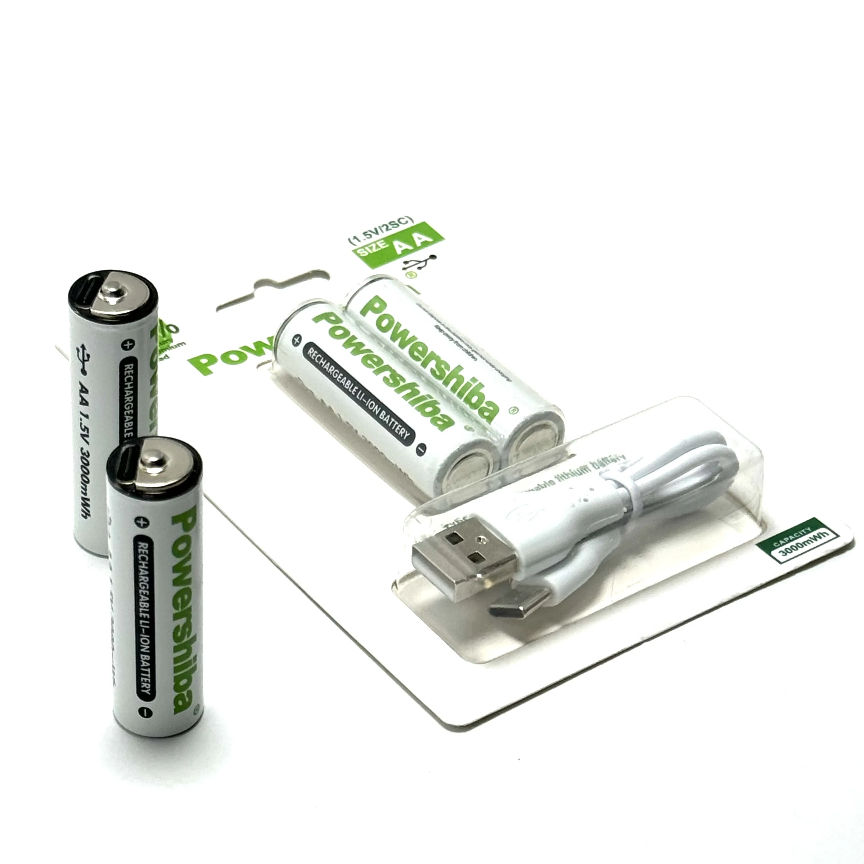 1.5V Battery Type C Lithium USB Rechargeable AA Battery