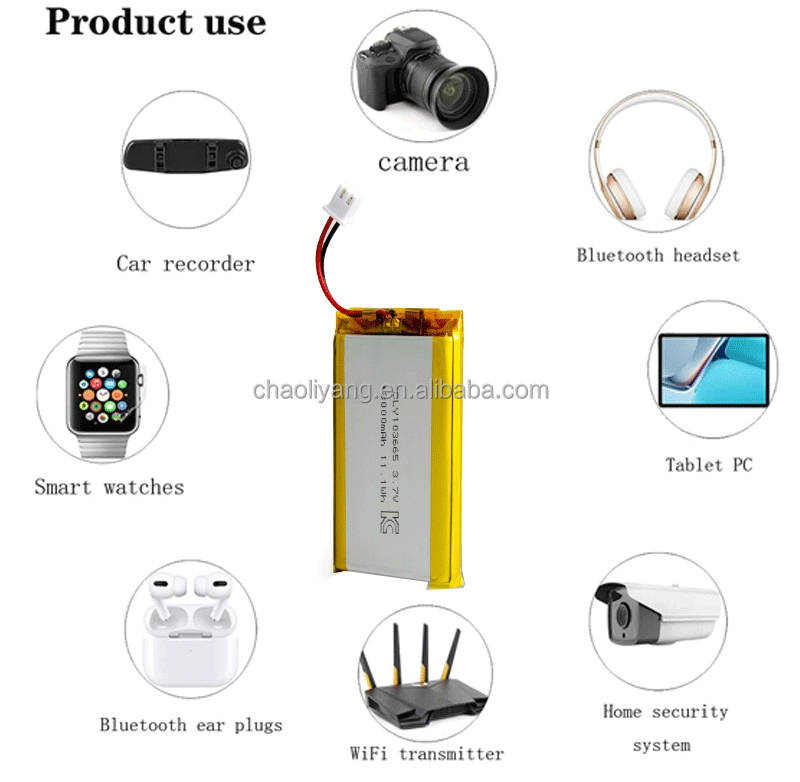 3.7V 582728-450mAh Lithium Polymer Lipo Battery for Smart Door Lock Li Ion Polymer Battery