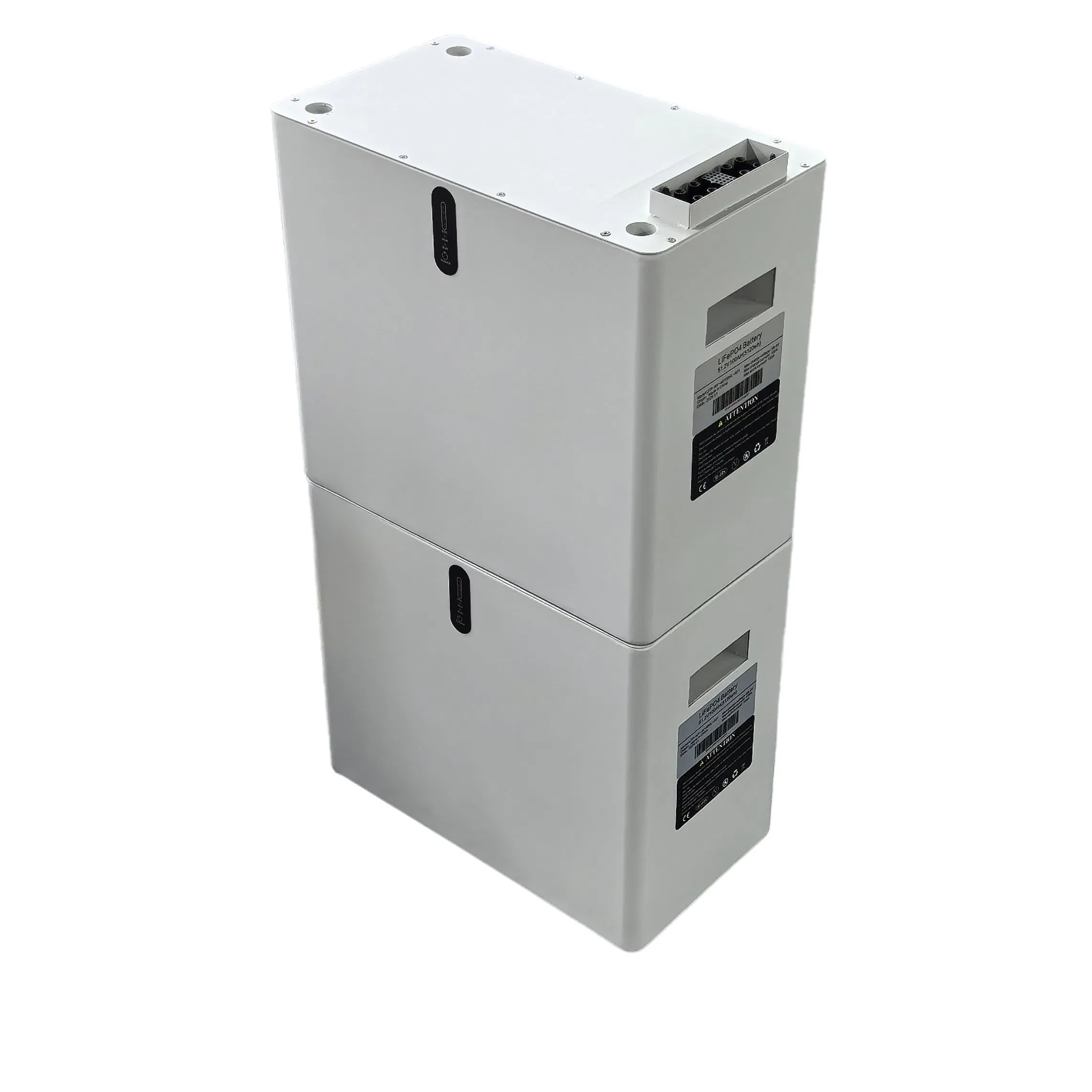 Modular Stacked 48V 100ah 51.2V LiFePO4 Battery Pack for Solar off-Grid Storage