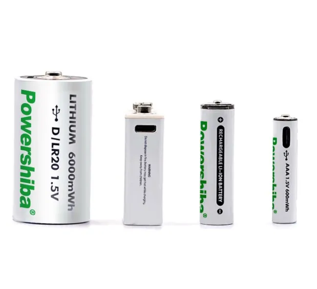 1.5V Battery Type C Lithium USB Rechargeable AA Battery
