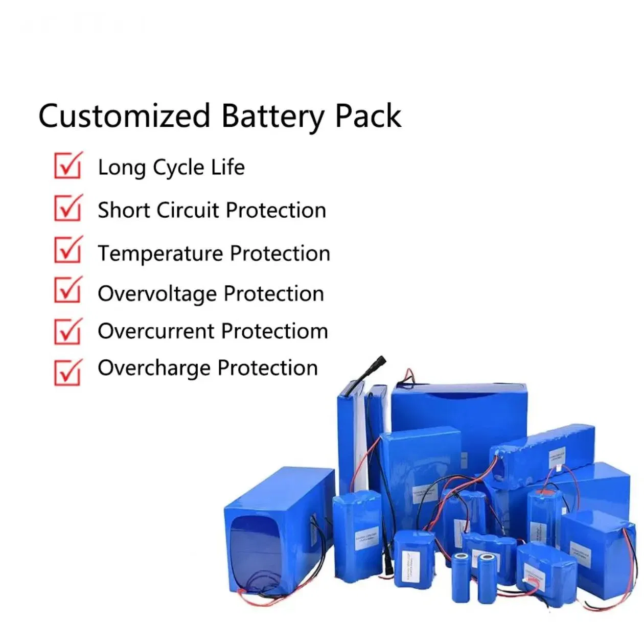 Customized A Grade High Quality Capacity OEM 18650 21700 3s2 3s3p 3s4p Li-ion Battery Pack3.7V 7.4V 11.1V 14.8V 25.8V Lithium Battery Pack