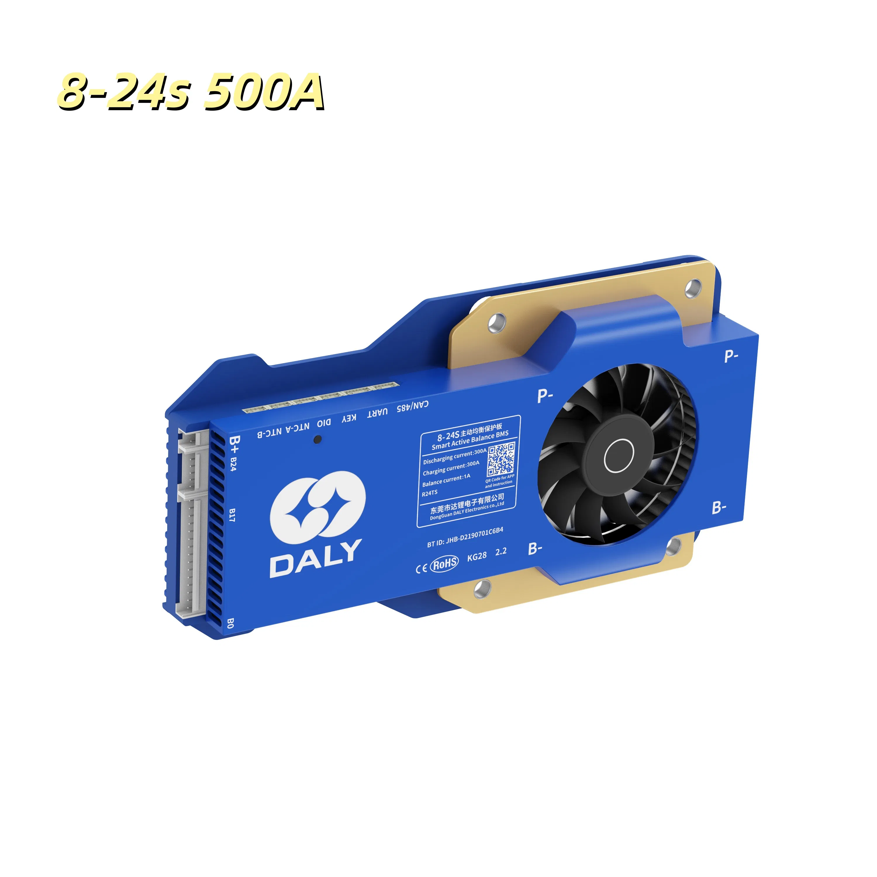 Efficient Battery Management System with Active Balance for 8s-24s