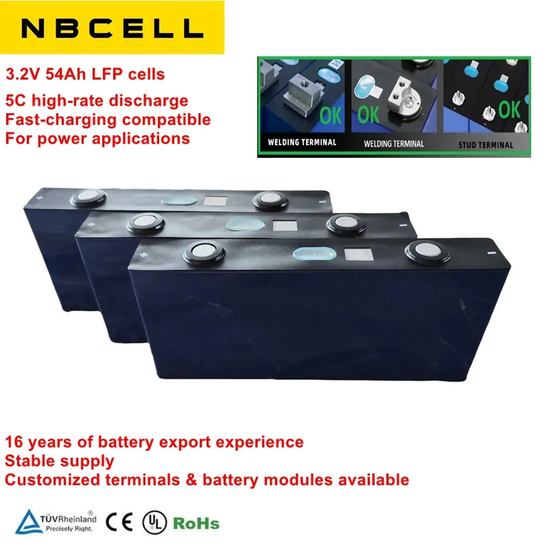 3.2V 54ah Lithium LiFePO4 Battery Cell