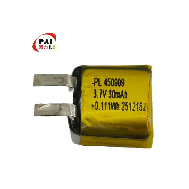3.7V 25mAh 400909 Rechargeable Lithium Polymer Battery for Wireless Earphones, Speakers, and Smart Wearables.