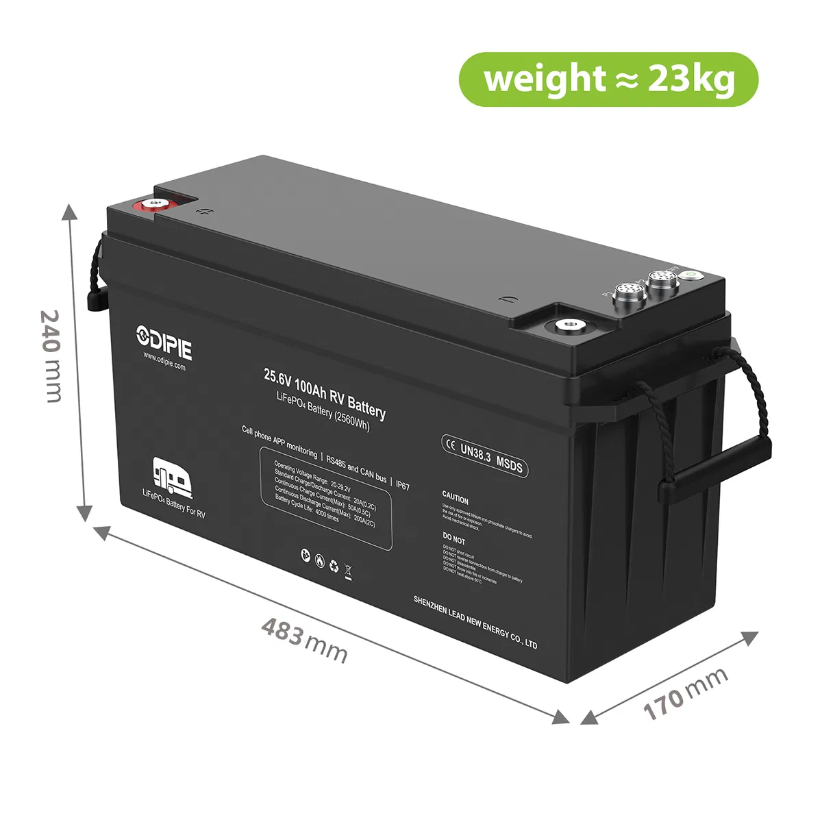 24V 25.6V 100ah 200ah 230ah 280ah 314ah 12V Smart RV Lithium LiFePO4 Battery with Can/RS485 Compatible with Victron Inverter OEM ODM China Factory Manufacturer