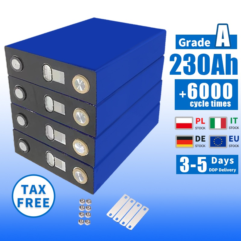Rechargeable Battero 3.2V 230ah LiFePO4 Battery Cells Prismatic Lithium Ion Solar Energy Storage System with 205ah 230ah 280ah Capacity