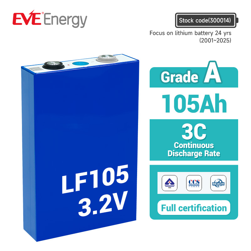 Eve 105ah Prismatic Flp Cell Lithium Iron Phosphate 100ah LiFePO4 Battery