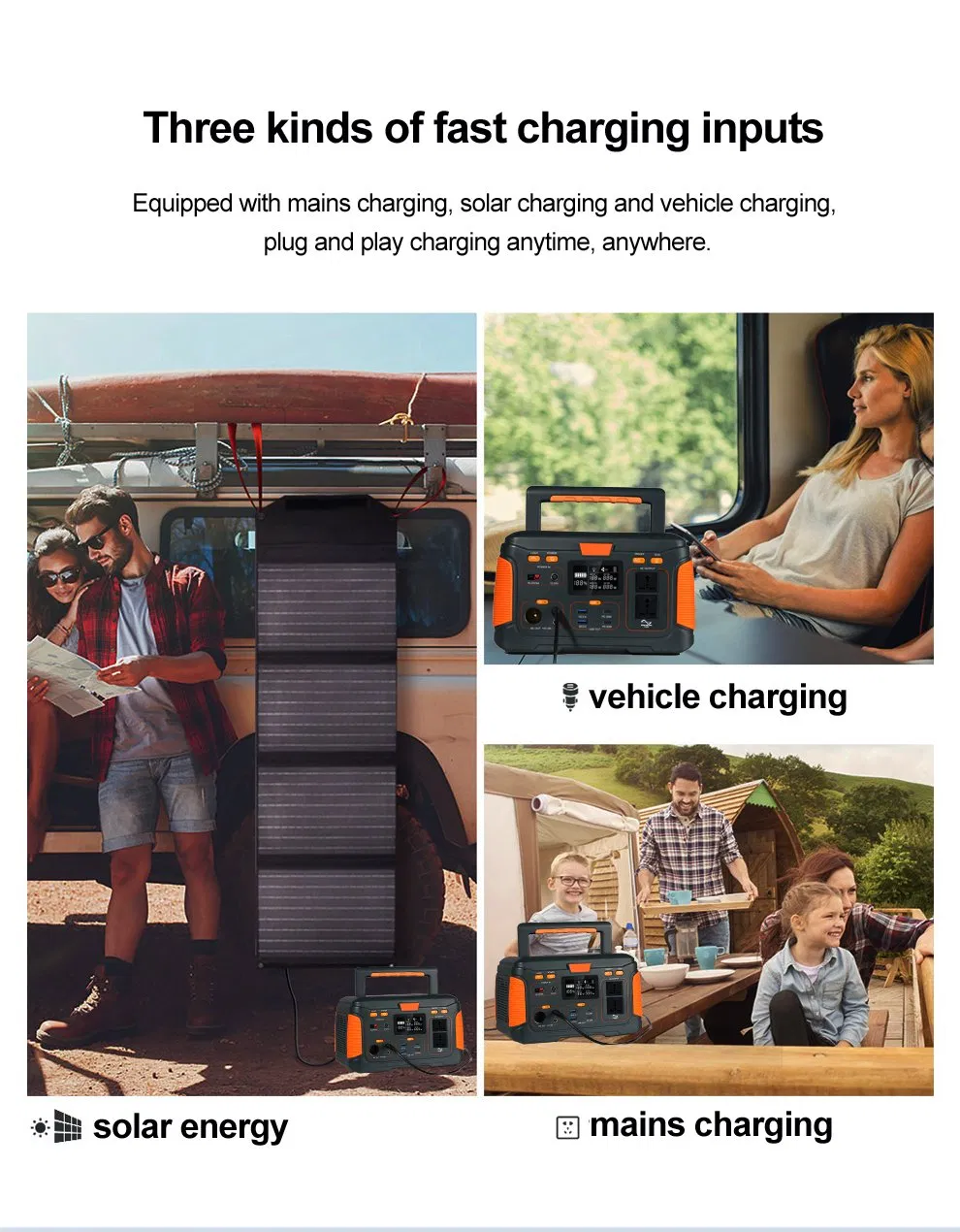 Portable Lithium Battery Solar Rechargeable Energy Power Generator for Camping Manufacturer ODM