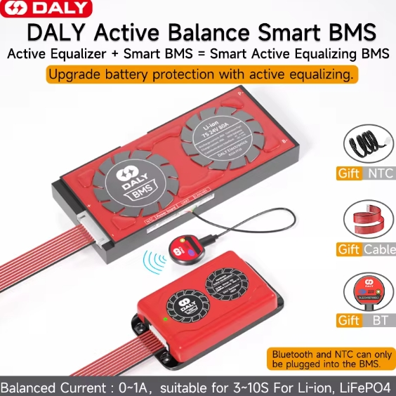 High-Efficiency 500A Battery Management System with LCD Display