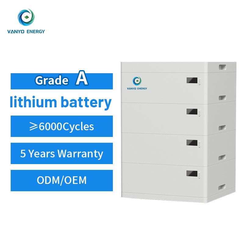 Factory Price 10kwh 15kwh 20kwh 25kwh 30kwh High Voltage BMS Solar Lithium Ion 51.2V 100ah LiFePO4 Ess Energy Storage Stack Battery