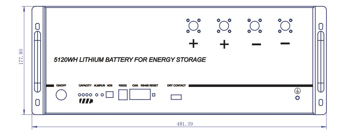 High Voltage Stacked Lithium Battery Modular Design 51.2V 50ah LiFePO4 Battery Pack