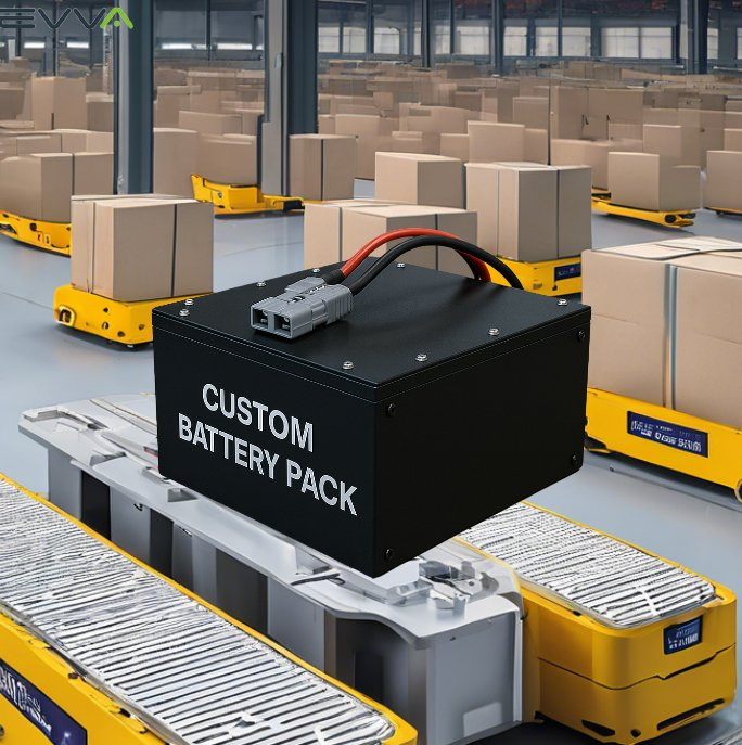 OEM/ODM 24V/48V/72V Lithium Battery Solution for Agv/ AMR Mobile Robot with Fast Charging High Discharge Rate Long Cycle Life Smart BMS