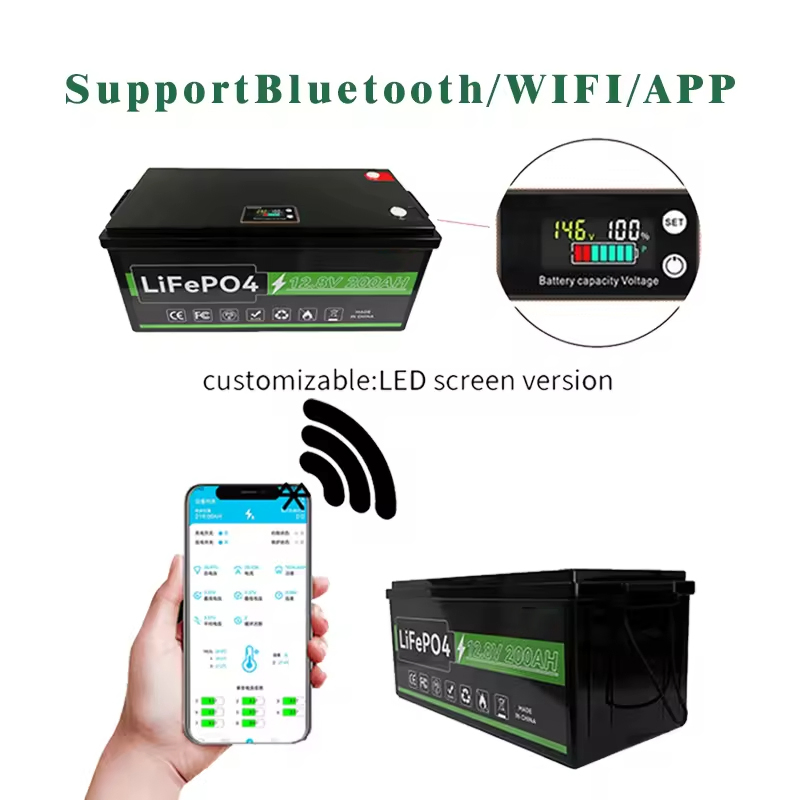 High Performance Lithium Ion Batteries 12V 10ah 20ah 30ah 50ah 100ah 150ah 200ah 12.8V LiFePO4 Battery Smart BMS 4s 12V LiFePO4