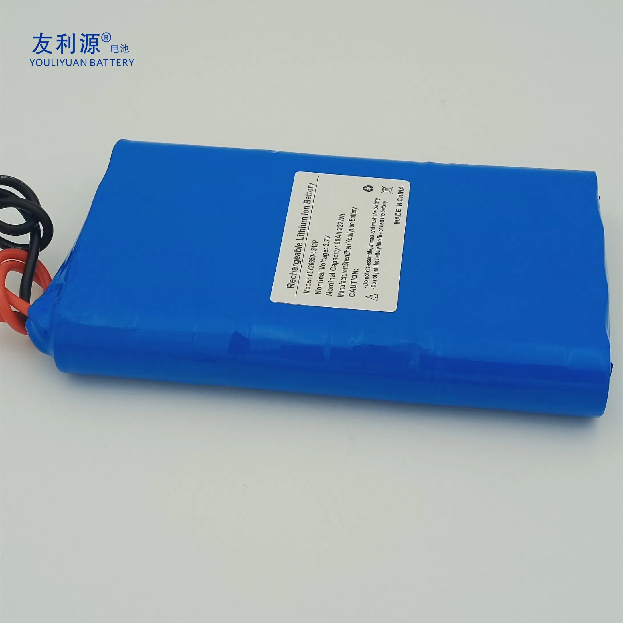 Manufacturer 3.7V 60ah 26650 18650 Battery Solar Battery Electrical Scoot Battery LED/Street Light Li-ion Battery Pack Lithium Iron Phosphate Battery