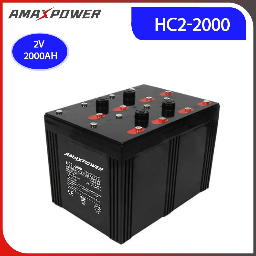 Amaxpower Hot Selling Fast Charging 2V 1000ah Lead Carbon Rechargeable Solar Battery for off Grid Solar Energy Storage System Vs Sunny