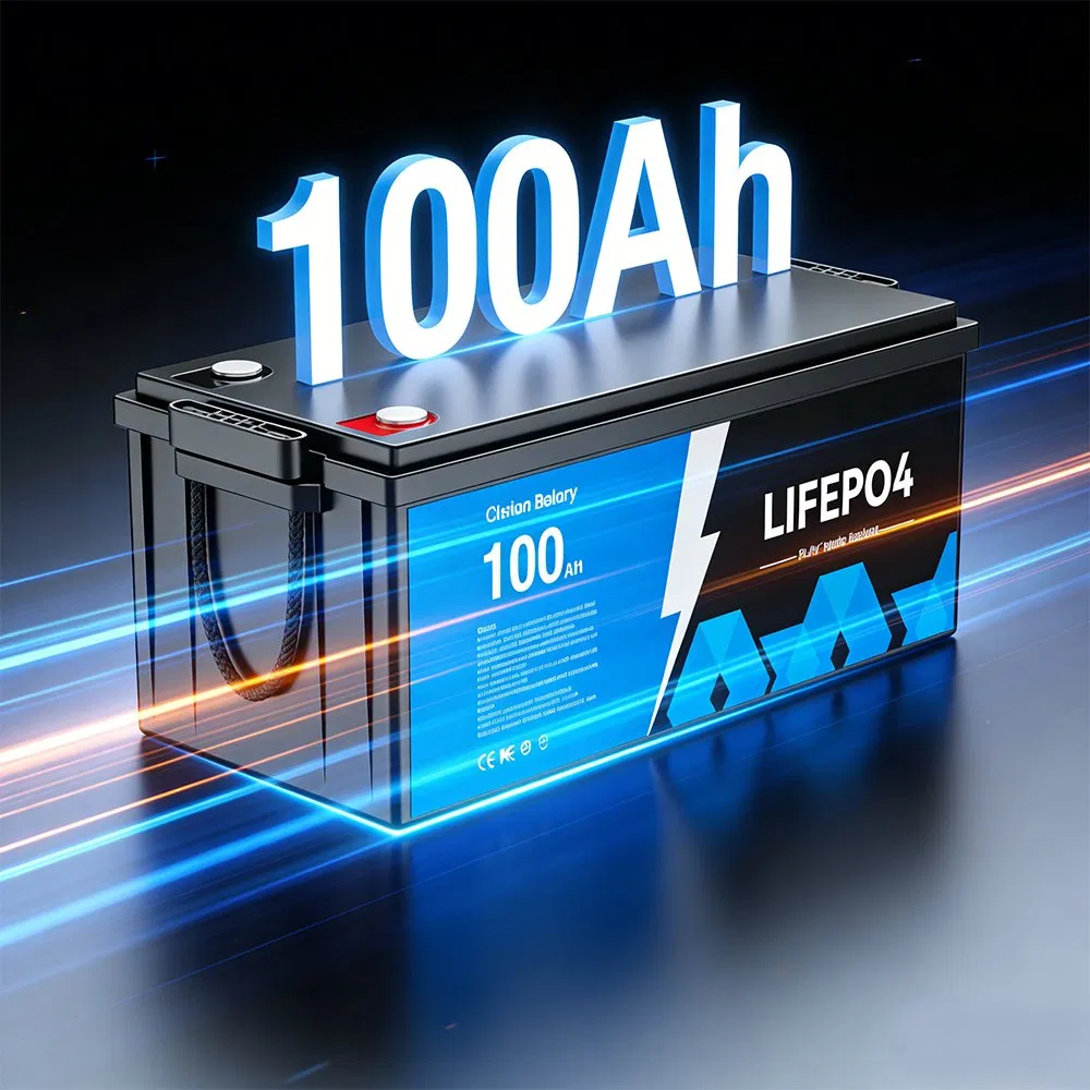 Rechargeable LiFePO4 Pack 12V 100ah Deep Cycle Lithium Iron Phosphate LFP Battery for RV Marine Trolling Motor