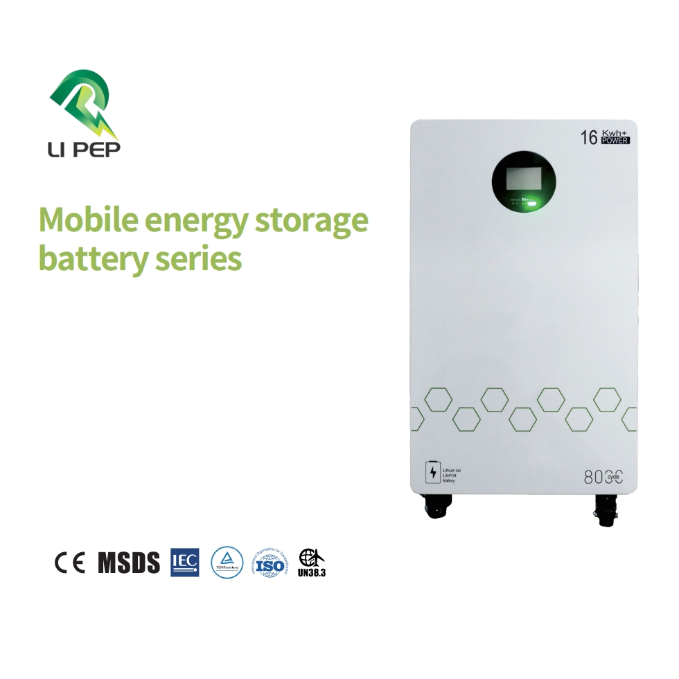 51.2V 314ah Smart Solar Energy Power off Grid Generator System LiFePO4 Lithium Ion Cell Battery Pack Wheeled Portable Removable Solar Storage Battery