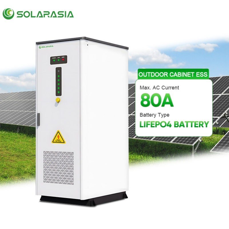 Solar Energy Storage Battery All in One Solar Battery 100kwh 50kw Indoor Lithium Battery System Bess 100kwh Energy Storage Battery Cabinet for Industrial