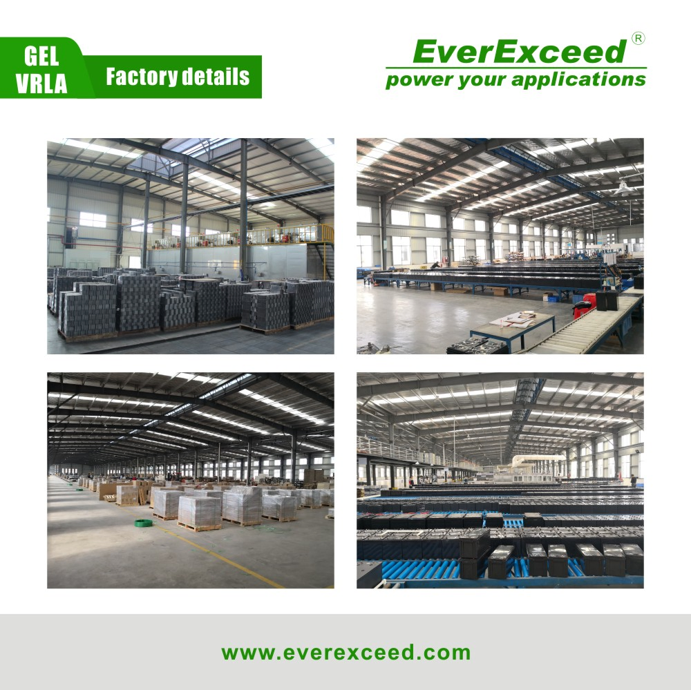 Everexceed 12V 160ah VRLA/Gel Deep Cycle Lead-Acid Rechargeable Storage Battery for Solar Energy/Emergency Lighting System/Backup Solar Power Battery