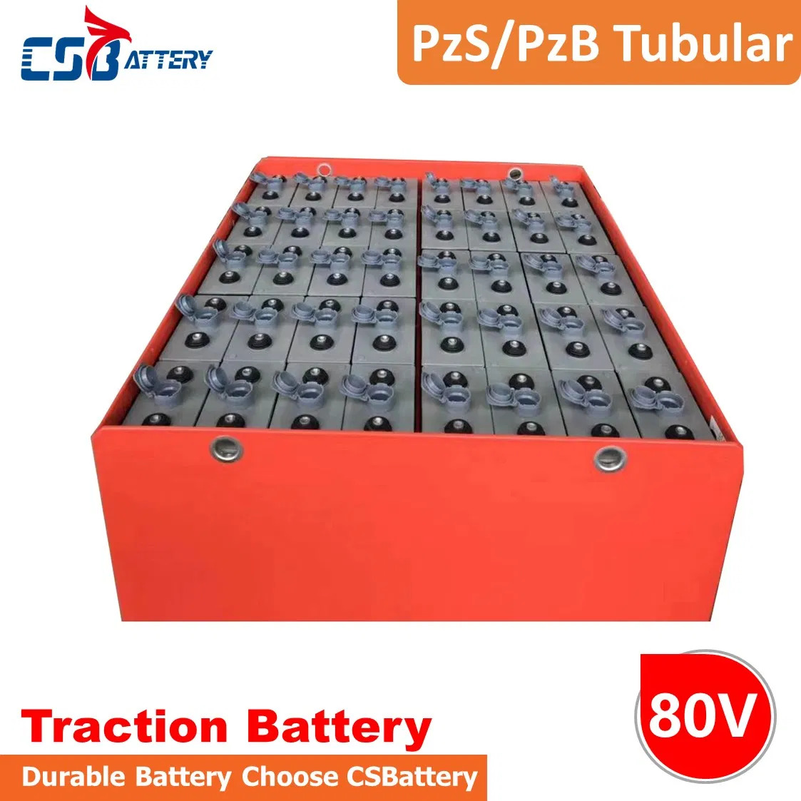 Csbattery Rechargeable Tubular Flooded Traction Battery for Truck/Forklift/Vehicle/Electric-Power 2pzb/3pzb/4pzb/5pzb/6pzb/7pzb/8pzb/9pzb/10pzb/2-13pzs/Csv