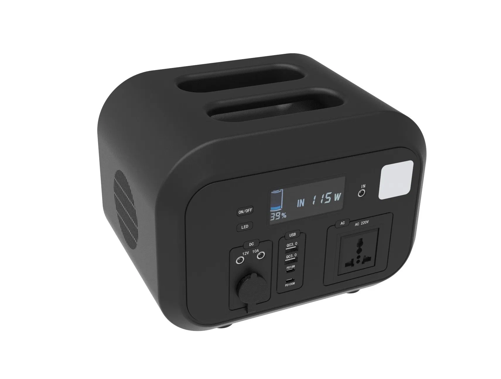 Folding Solar Panel Rechargeable Backup Power LiFePO4 Battery Emergency 600W Portable Power Station