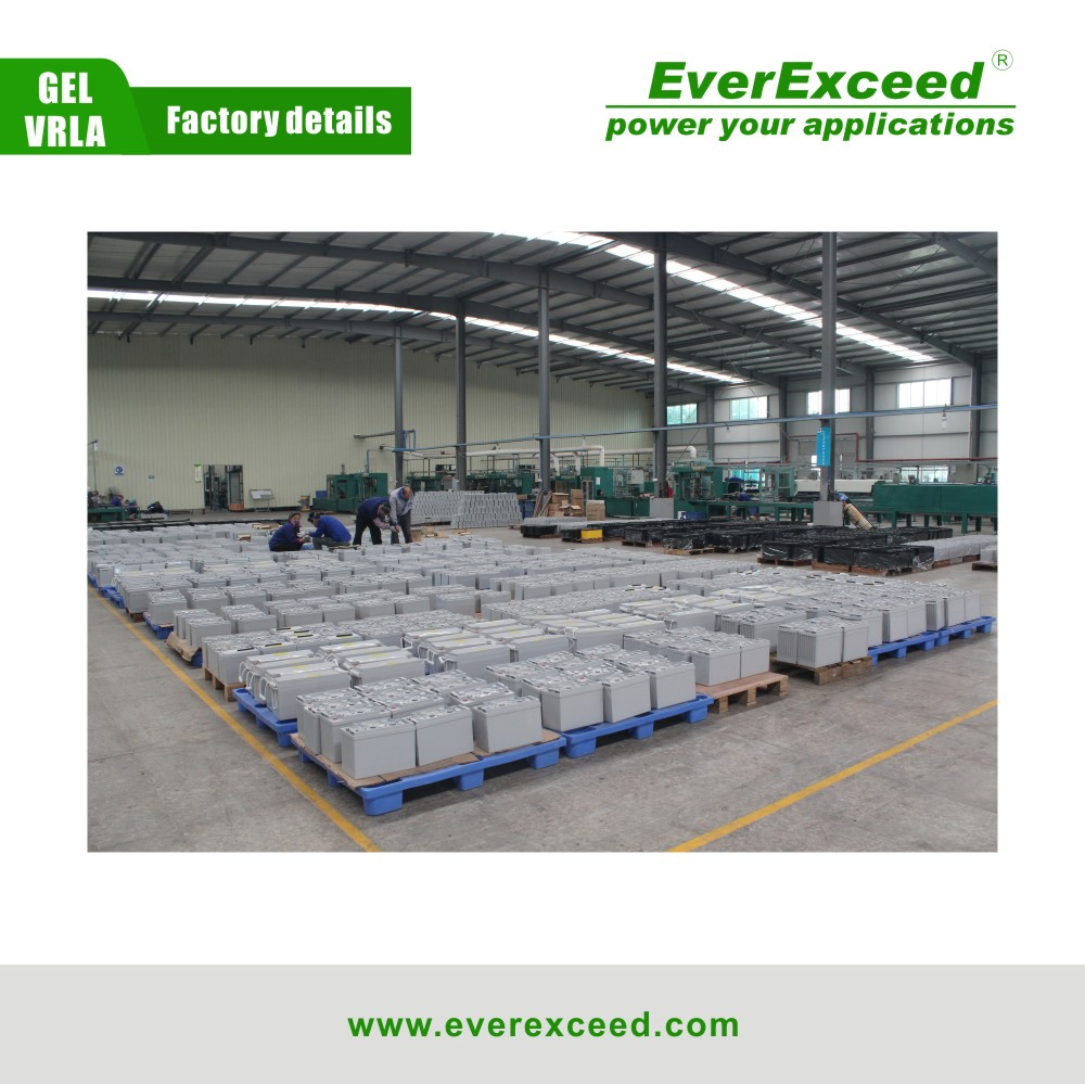 Everexceed 12V 160ah VRLA/Gel Deep Cycle Lead-Acid Rechargeable Storage Battery for Solar Energy/Emergency Lighting System/Backup Solar Power Battery