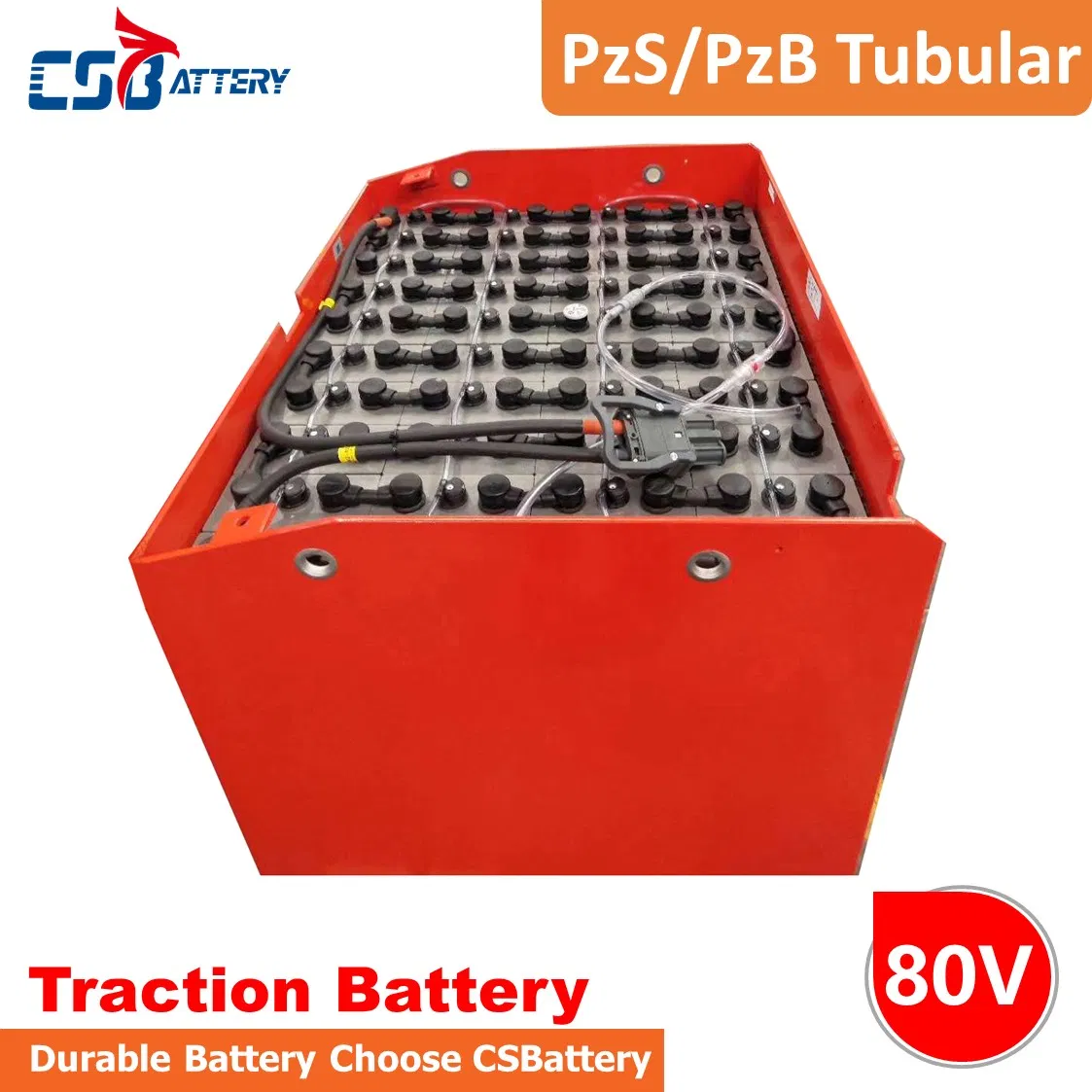 Csbattery Rechargeable Tubular Flooded Traction Battery for Truck/Forklift/Vehicle/Electric-Power 2pzb/3pzb/4pzb/5pzb/6pzb/7pzb/8pzb/9pzb/10pzb/2-13pzs/Csv