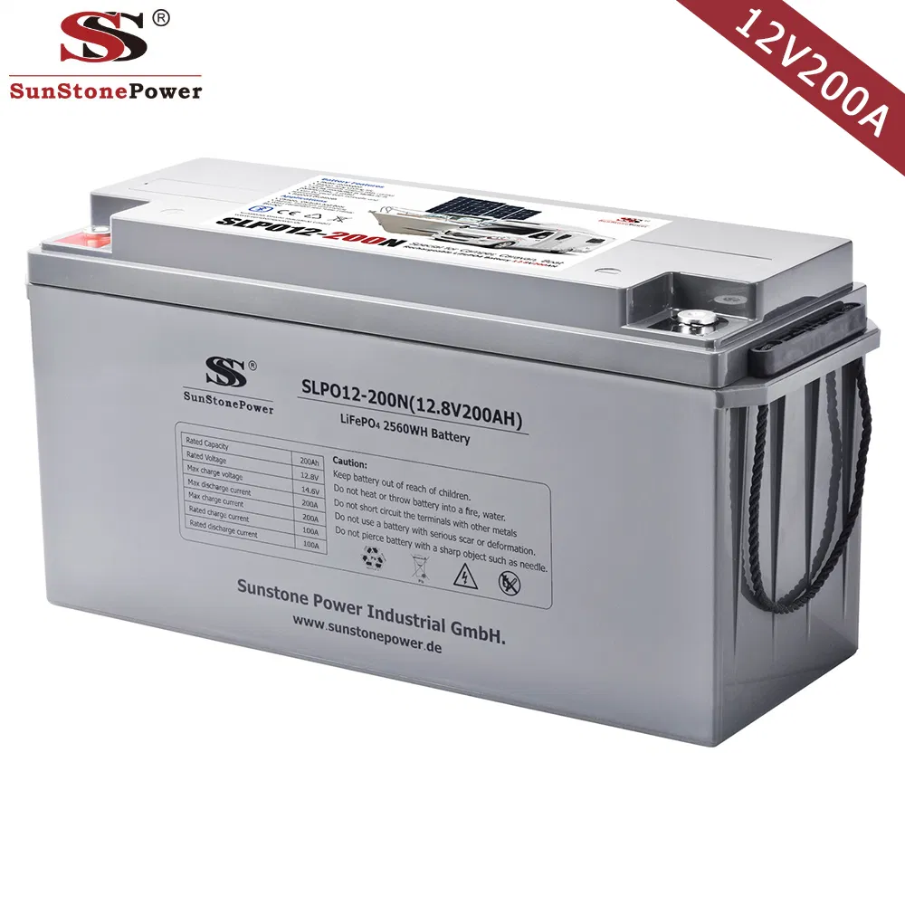 Lithium Ion 12.8V200ah LiFePO4 Smart BMS Bluetooth Connection Solar Storage Battery