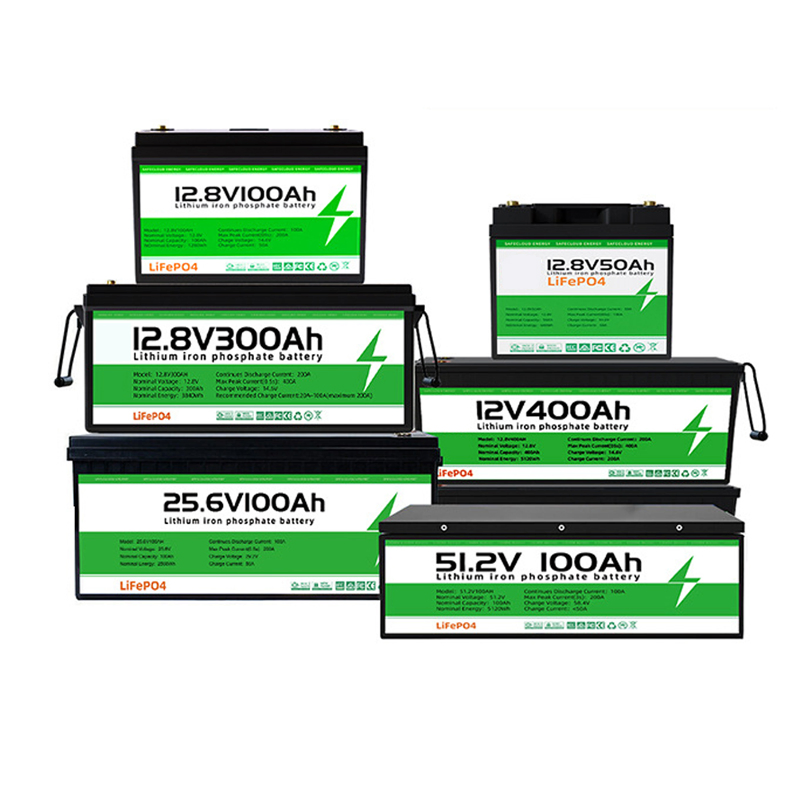 12V 24V 48V 100ah 150ah 200ah Lithium Battery Pack High Discharge Rate LiFePO4 Battery for Solar Storage/Inverter/Electric Vehicle/Vessel