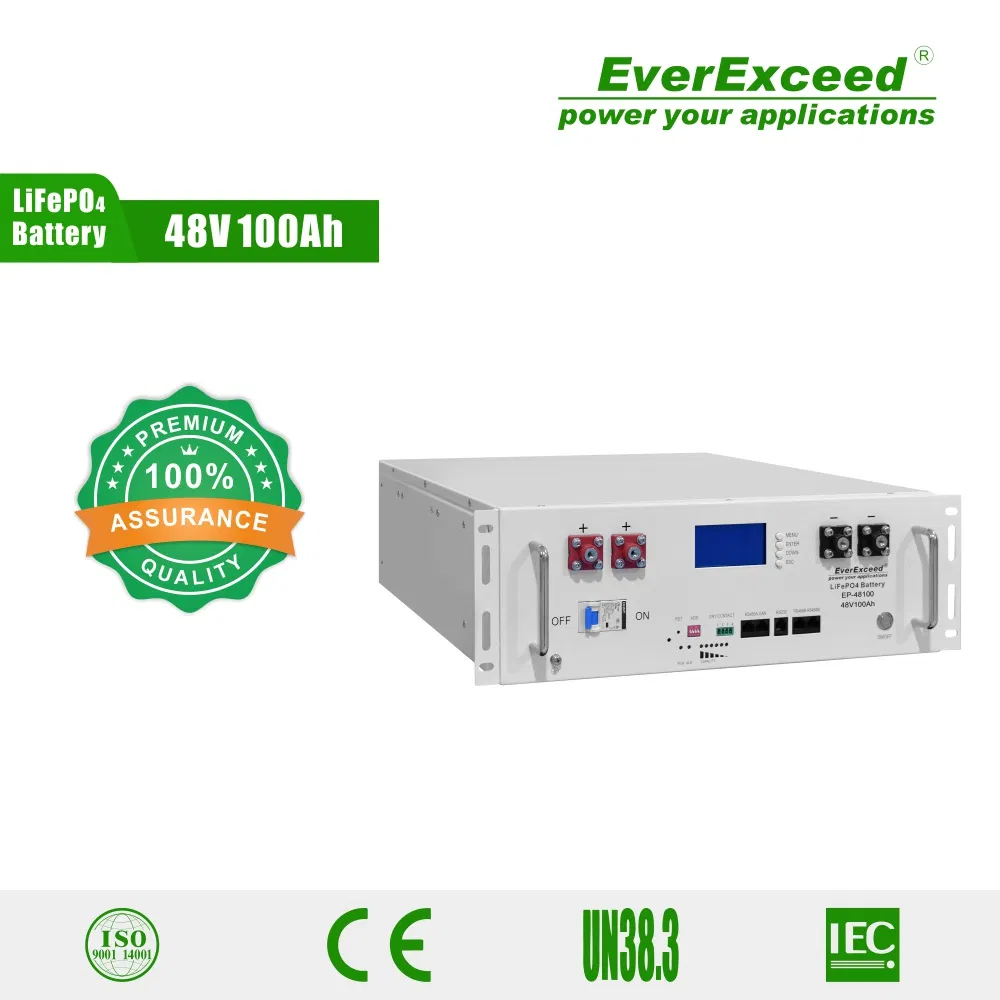Everexceed 6000+ Cycle Times 48V 100ah Rechargeable LiFePO4 Lithium Ion Solar Battery
