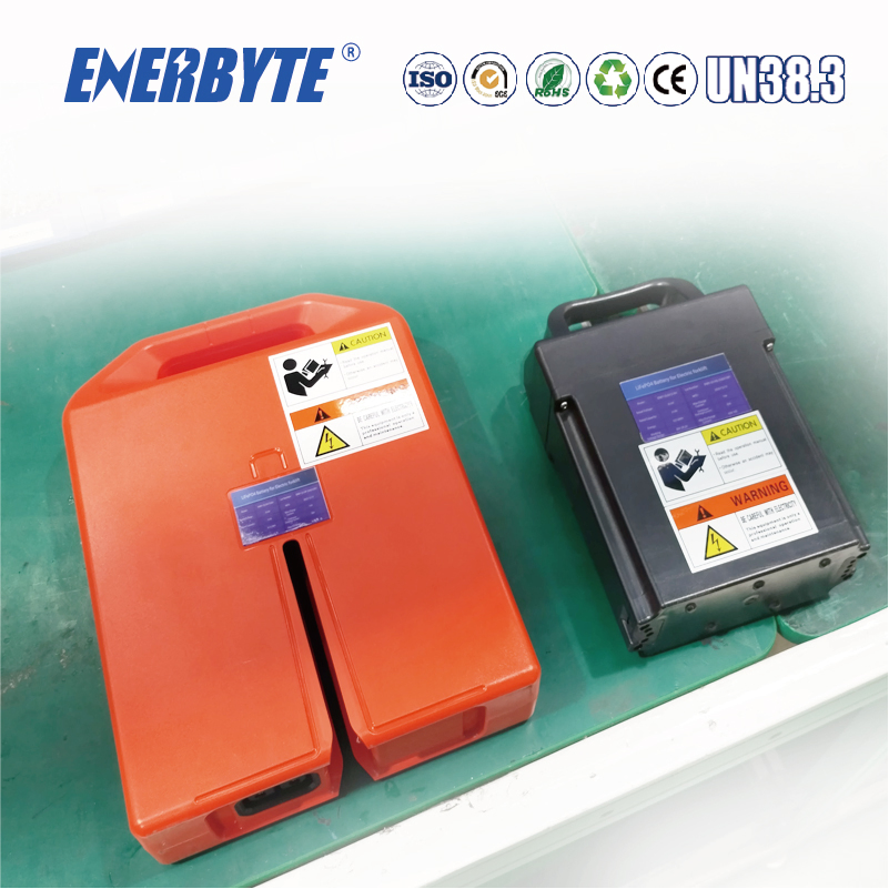 Pallet Truck Lithium Battery 24V/48V, LiFePO4 Industrial Battery for Electric Pallet Jack with BMS, Long Lifespan Stable Power Supply Battery