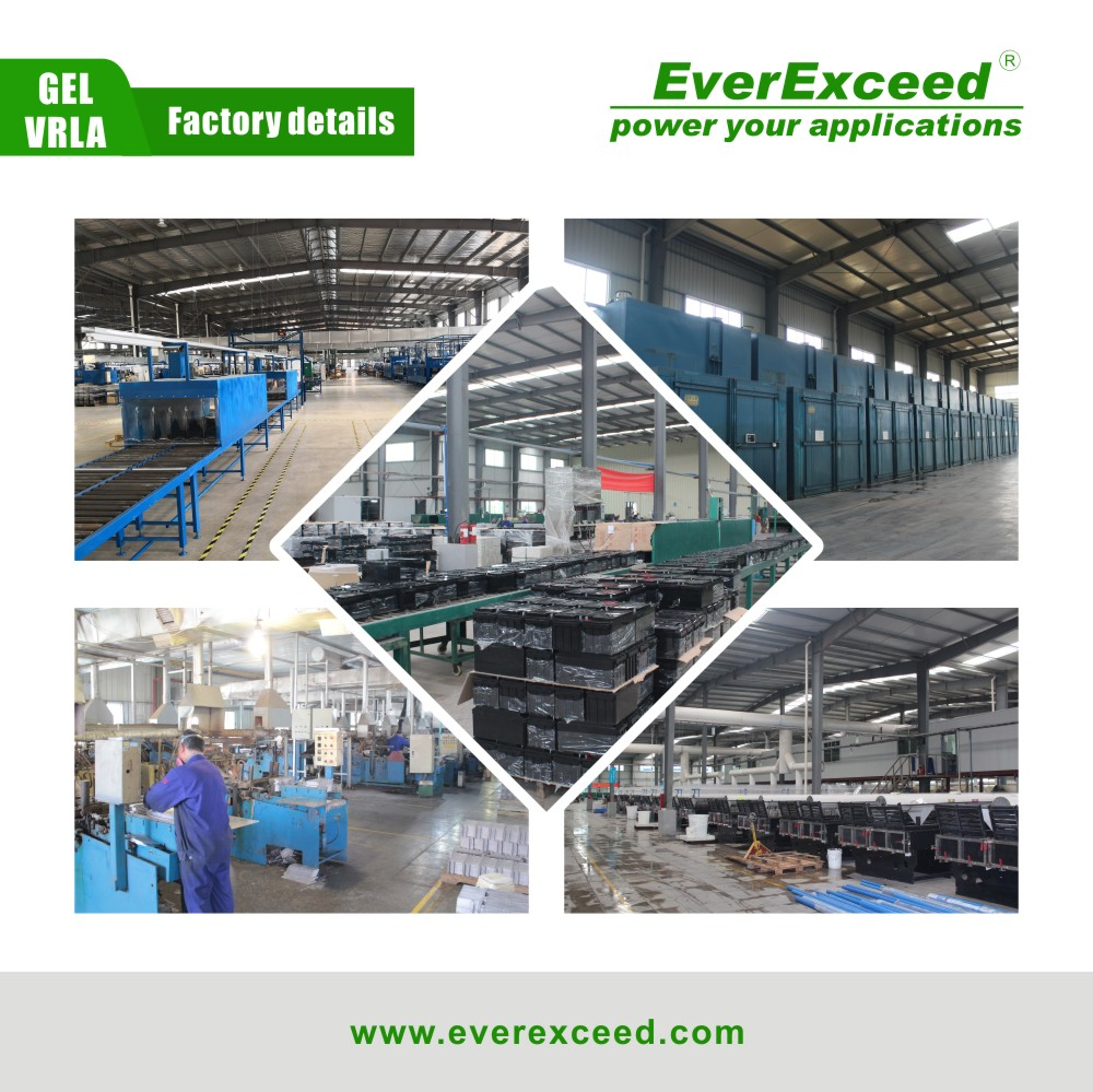 Everexceed 12V 160ah VRLA/Gel Deep Cycle Lead-Acid Rechargeable Storage Battery for Solar Energy/Emergency Lighting System/Backup Solar Power Battery