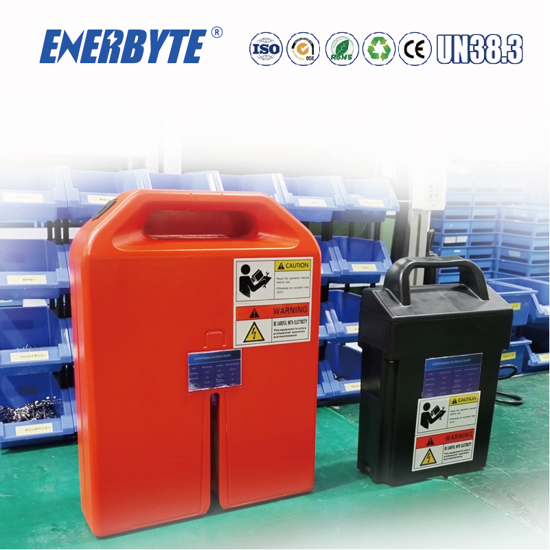 Pallet Truck Lithium Battery 24V/48V, LiFePO4 Industrial Battery for Electric Pallet Jack with BMS, Long Lifespan Stable Power Supply Battery