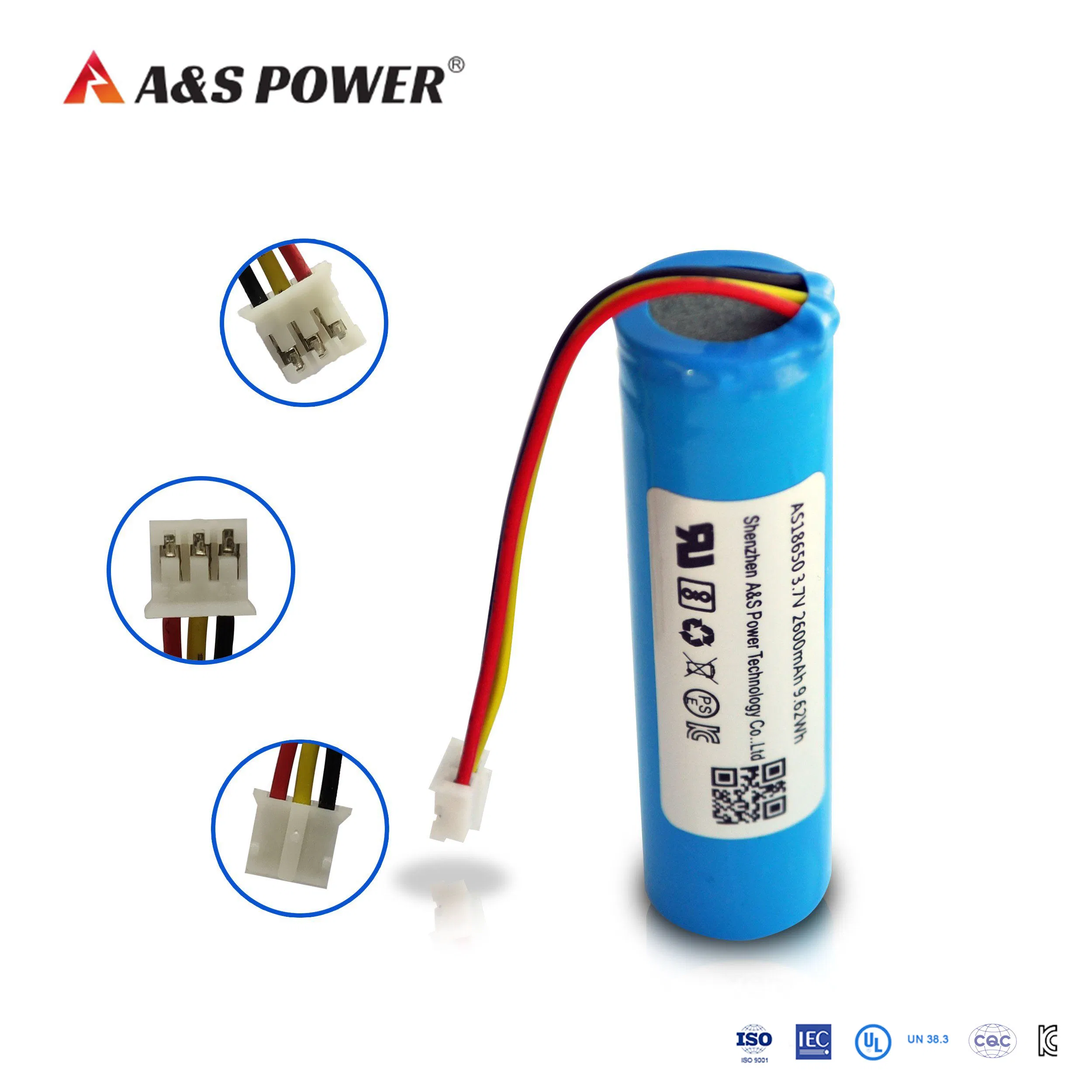 Manufacturer UL2054/CB/Un38.3/Wercs/CE/PSE/Kc Rechargeable Battery 3.7V 2600mAh Lithium Battery 18650 Lithium Cell for Speaker/Head Lamp