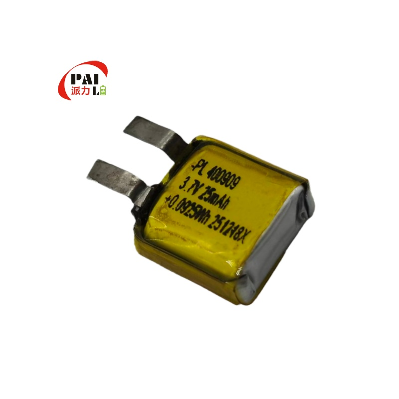 3.7V 25mAh 400909 Rechargeable Lithium Polymer Battery for Wireless Earphones, Speakers, and Smart Wearables.