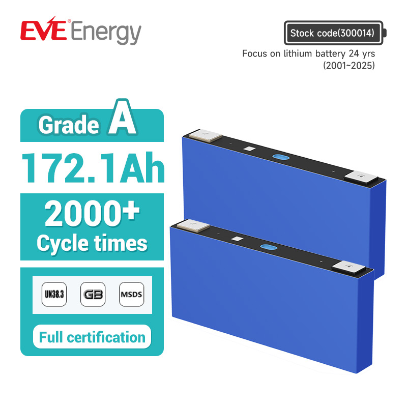 Eve A24 Fast Charging 172ah 3.2V LiFePO4 Prismatic Lithium Ion Battery for Electric Vehicles and Home Energy Storage