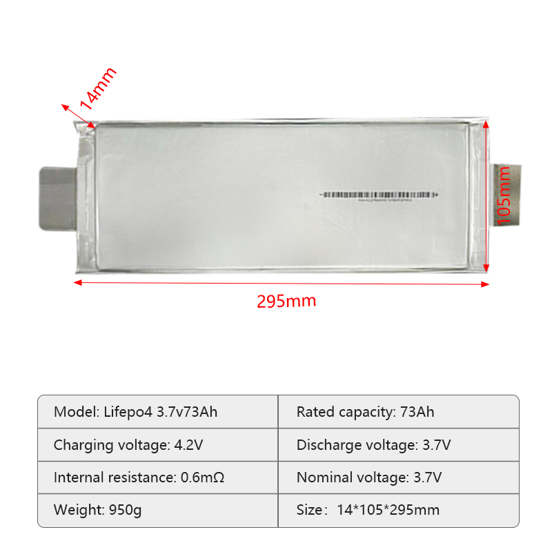 73ah 3.7V Lithium Ion Battery Ultra Durable Pouch Pack for Evs Marine Use See Also 29ah 32ah 53ah 58ah 66ah 76ah 78ah
